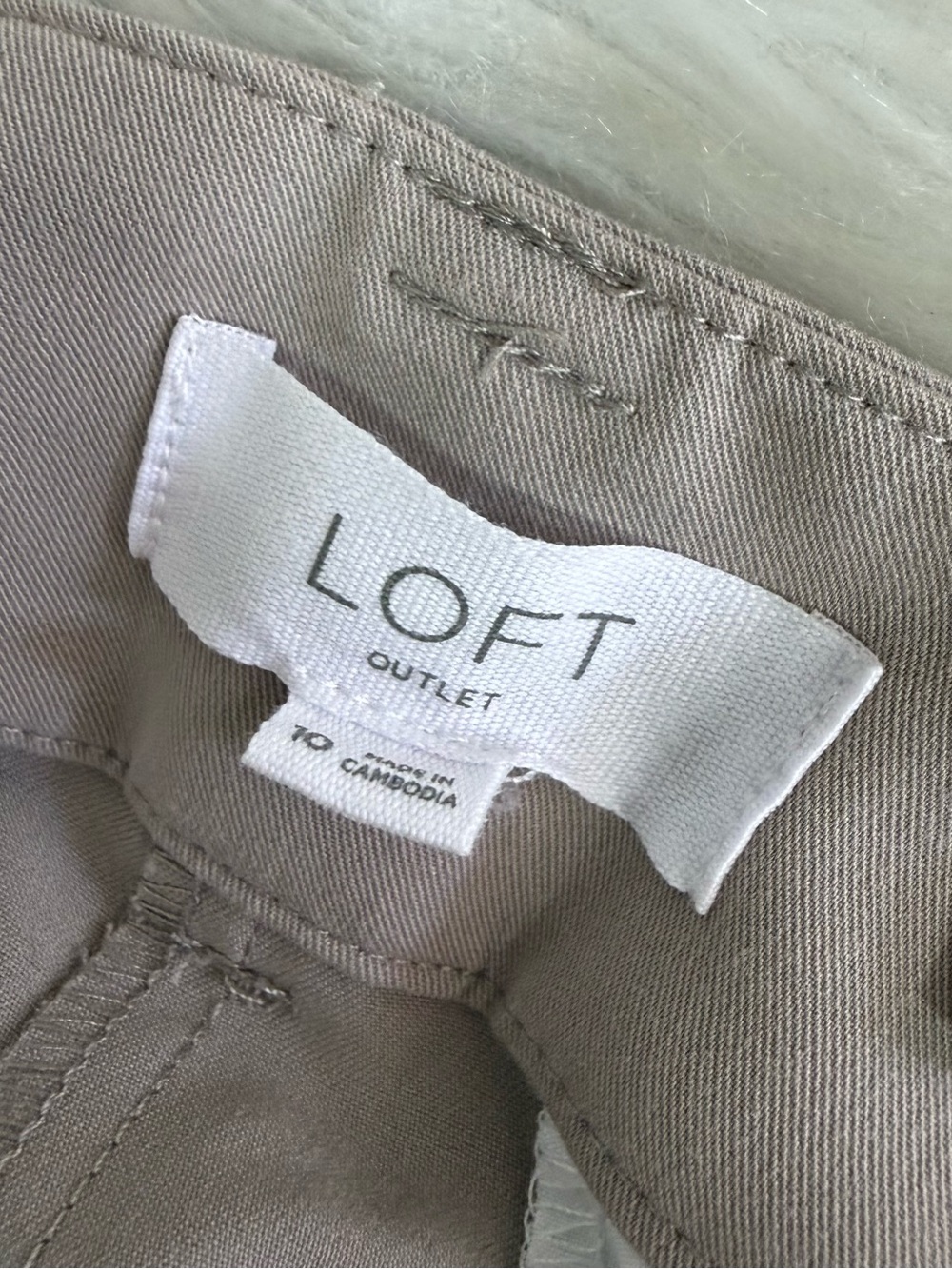 LOFT Peyton High Rise Wide Leg Trousers Pants Taupe Size 10 NWT - Picture 5 of 7